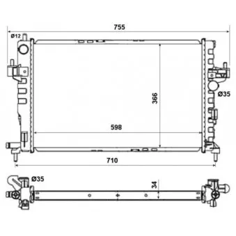 Radiateur, refroidissement du moteur NRF