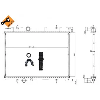 Radiateur, refroidissement du moteur NRF 58304