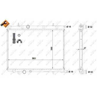 Radiateur, refroidissement du moteur NRF 58312