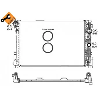 Radiateur, refroidissement du moteur NRF 58335