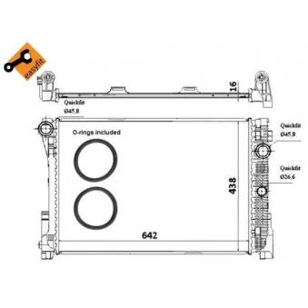 Radiateur, refroidissement du moteur NRF 58336