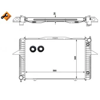 Radiateur, refroidissement du moteur NRF 58343