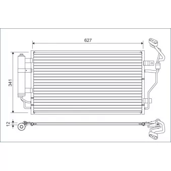 Condenseur, climatisation VALEO 822632