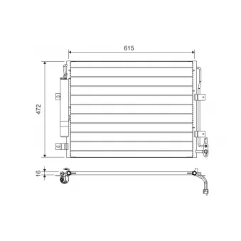 Condenseur, climatisation VALEO 822695