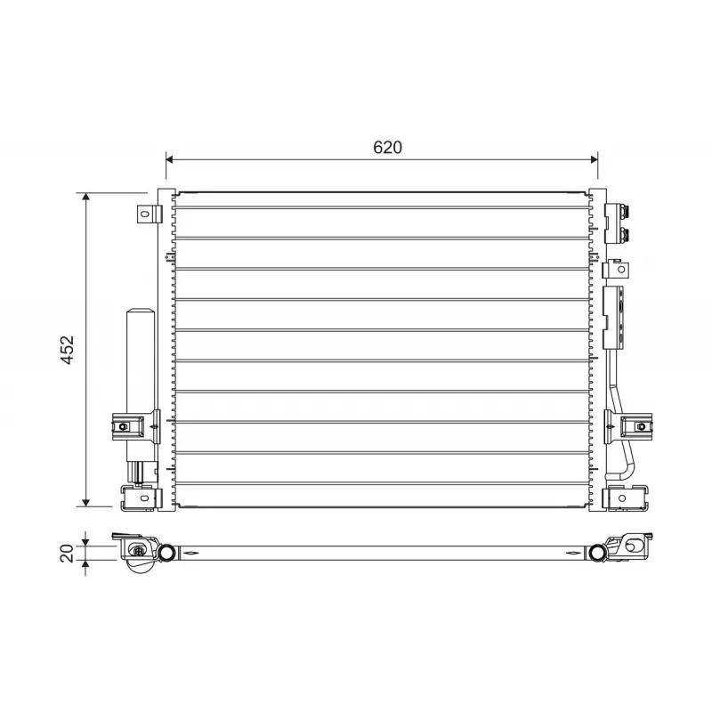 Condenseur, climatisation VALEO 822705