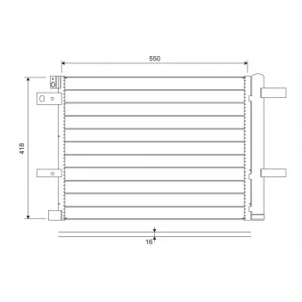 Condenseur, climatisation VALEO 822706