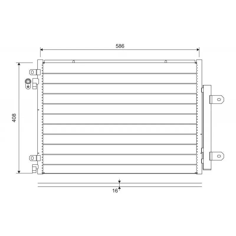 Condenseur, climatisation VALEO 822715