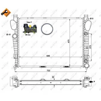 Radiateur, refroidissement du moteur NRF 58366