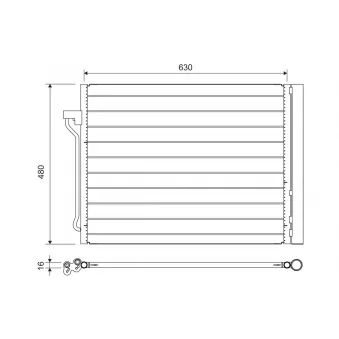 Condenseur, climatisation VALEO 822739