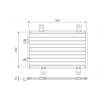 Condenseur, climatisation VALEO 822743