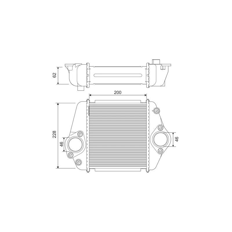 Intercooler, échangeur VALEO 822901