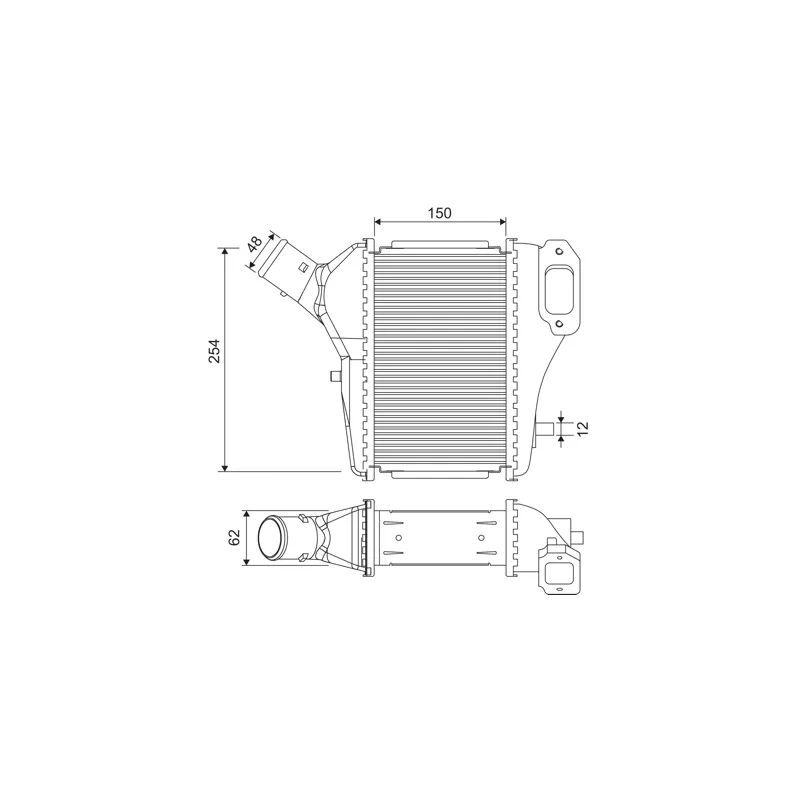 Intercooler, échangeur VALEO 822902