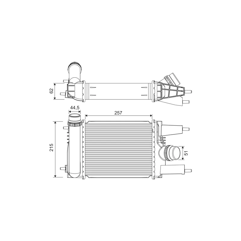 Intercooler, échangeur VALEO 822916