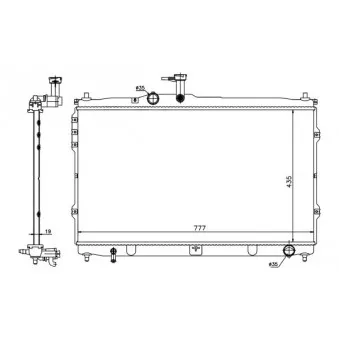 Radiateur, refroidissement du moteur NRF 58419