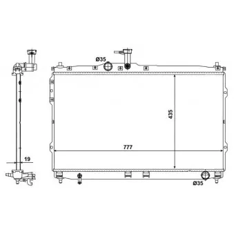 Radiateur, refroidissement du moteur NRF 58420