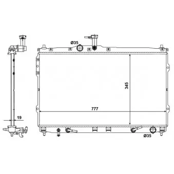 Radiateur, refroidissement du moteur NRF 58421