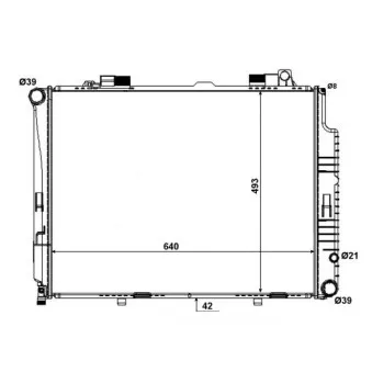 Radiateur, refroidissement du moteur NRF 58434