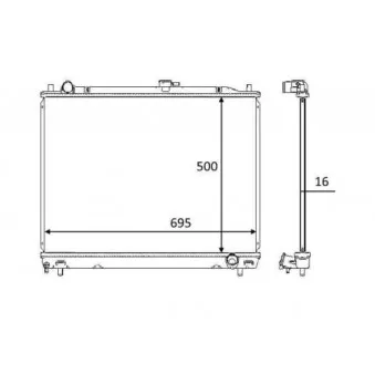 Radiateur, refroidissement du moteur NRF 58595