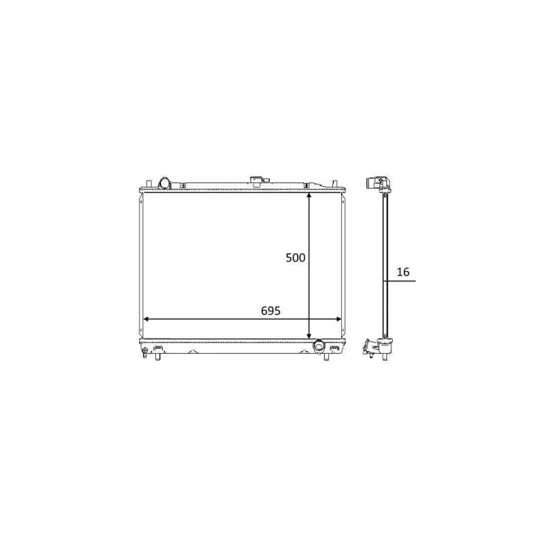 Radiateur, refroidissement du moteur NRF 58595