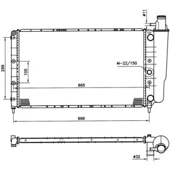 Radiateur, refroidissement du moteur NRF 58830