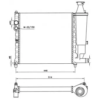 Radiateur, refroidissement du moteur NRF 58837