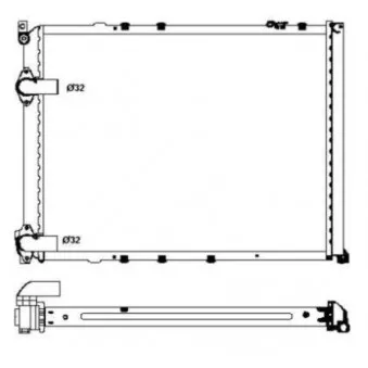 Radiateur, refroidissement du moteur NRF 58848