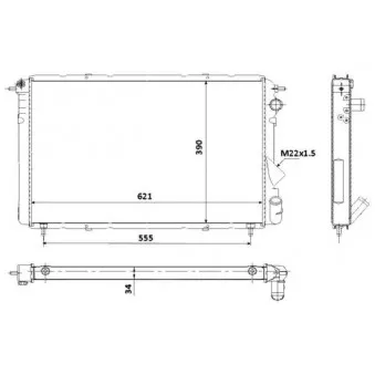 Radiateur, refroidissement du moteur NRF 58901