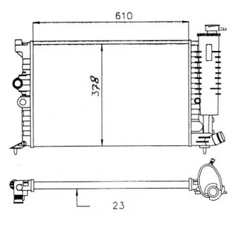 Radiateur, refroidissement du moteur NRF 58913