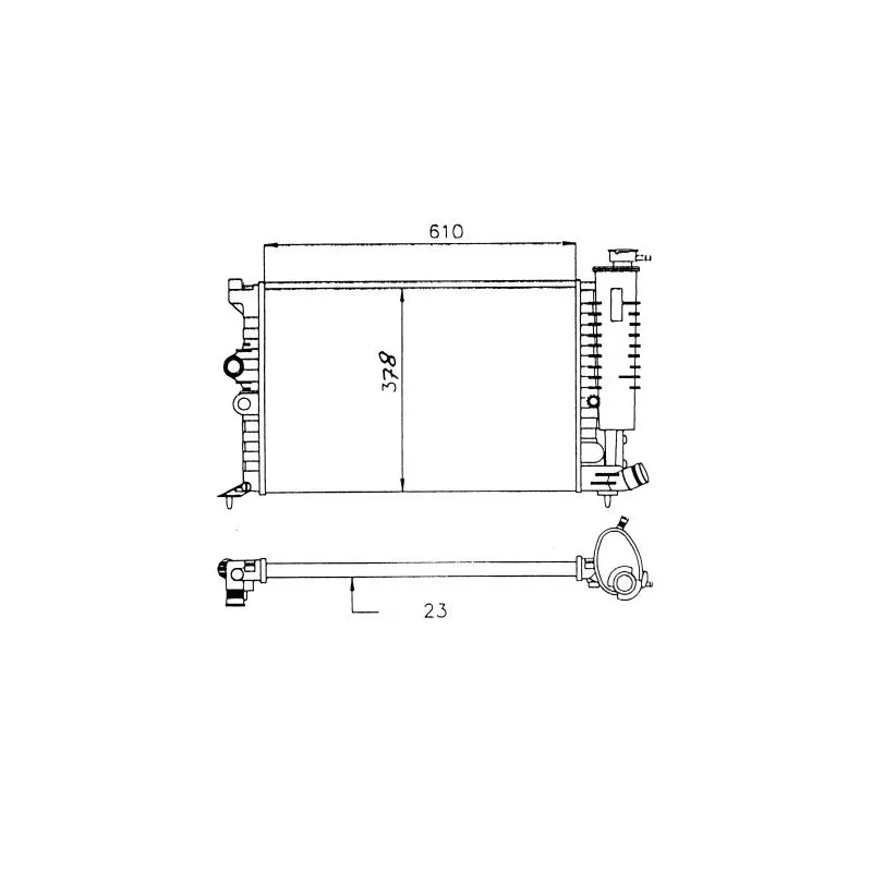 Radiateur, refroidissement du moteur NRF 58913