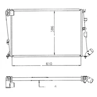 Radiateur, refroidissement du moteur NRF 58915