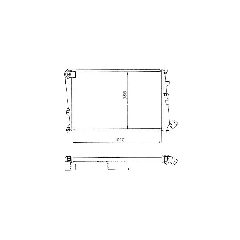 Radiateur, refroidissement du moteur NRF 58915