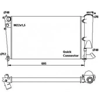 Radiateur, refroidissement du moteur NRF 58923