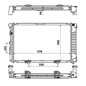 Radiateur, refroidissement du moteur NRF