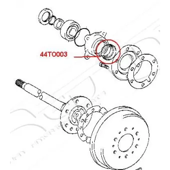 Bague d'étanchéité, moyeu de roue RED-LINE 44TO003