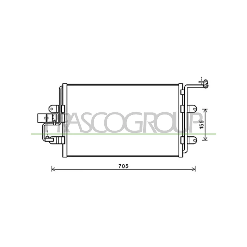 Condenseur, climatisation PRASCO AD016C003