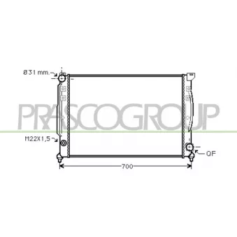 Radiateur, refroidissement du moteur PRASCO AD017R004