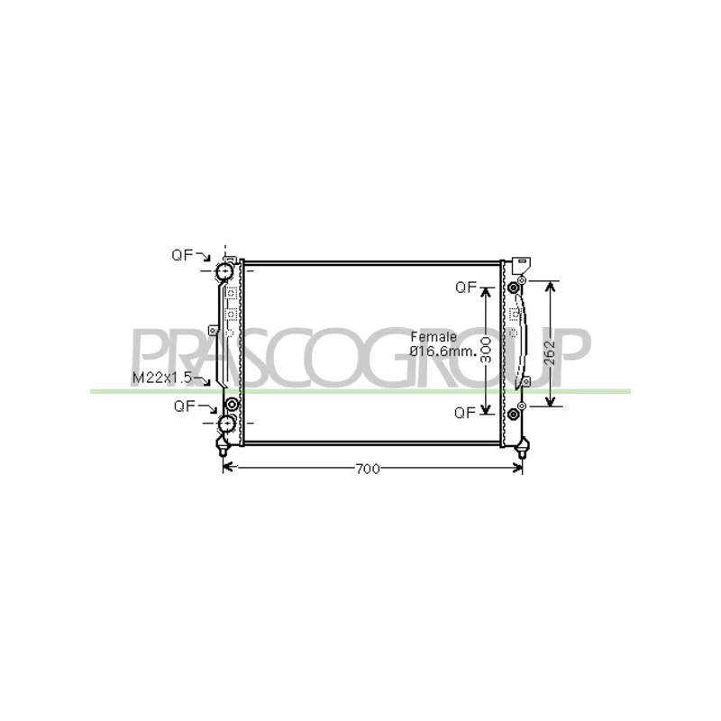 Radiateur, refroidissement du moteur PRASCO AD017R009