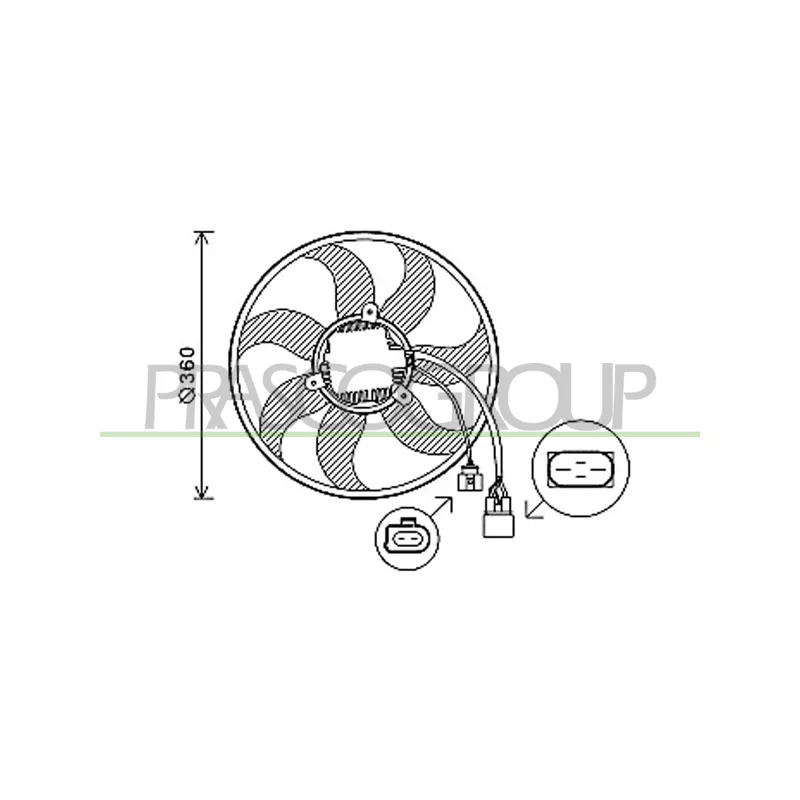 Ventilateur, refroidissement du moteur PRASCO AD022F003