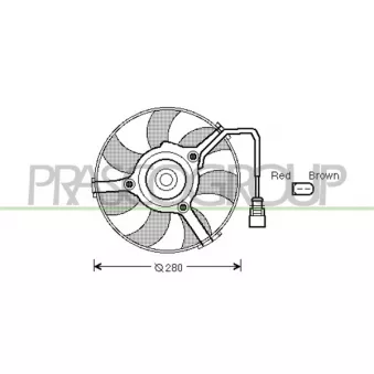 Ventilateur, refroidissement du moteur PRASCO AD032F004