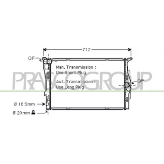 Radiateur, refroidissement du moteur PRASCO BM024R002