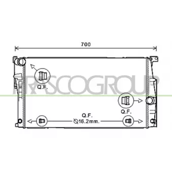 Radiateur, refroidissement du moteur PRASCO BM028R002