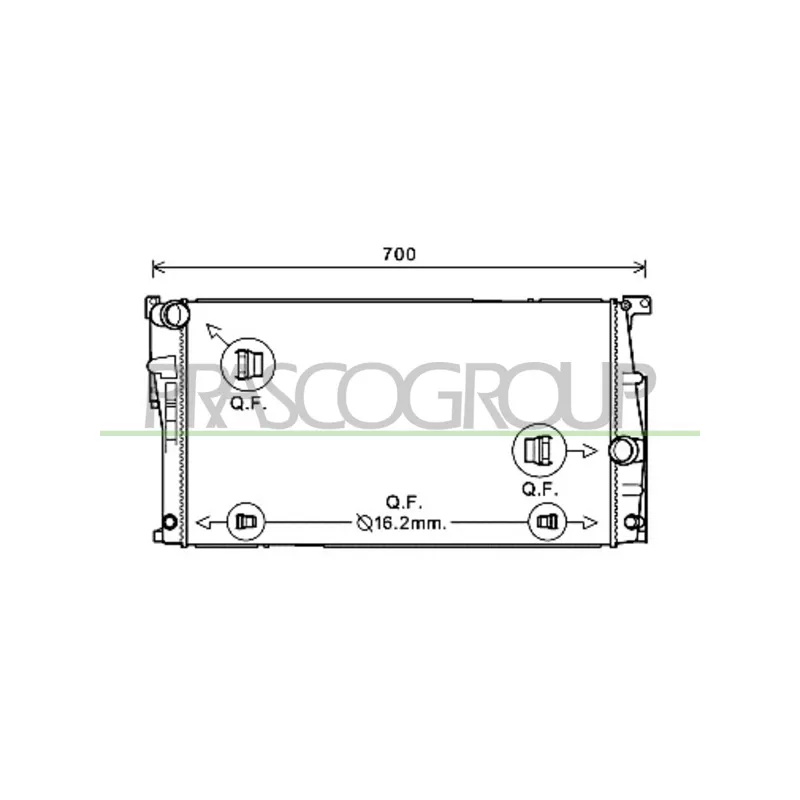 Radiateur, refroidissement du moteur PRASCO BM028R002