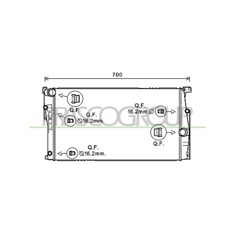 Radiateur, refroidissement du moteur PRASCO BM028R004