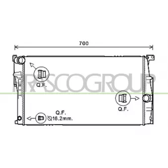 Radiateur, refroidissement du moteur PRASCO BM028R006