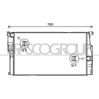 Radiateur, refroidissement du moteur PRASCO BM028R007