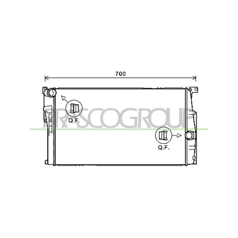 Radiateur, refroidissement du moteur PRASCO BM028R007