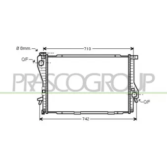 Radiateur, refroidissement du moteur PRASCO BM044R006