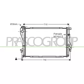 Radiateur, refroidissement du moteur PRASCO BM044R011