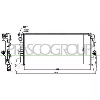 Radiateur, refroidissement du moteur PRASCO BM200R006