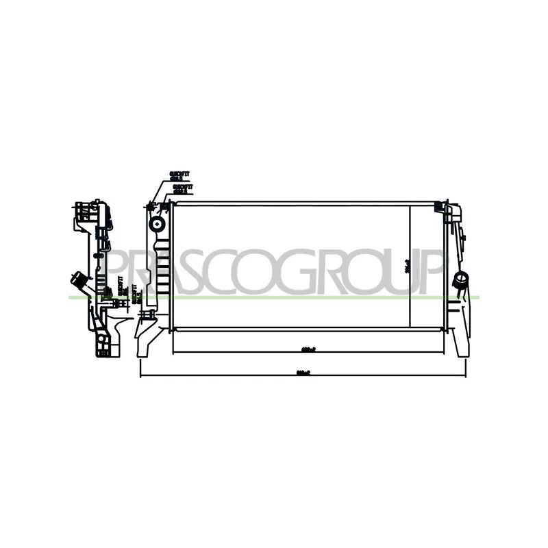 Radiateur, refroidissement du moteur PRASCO BM200R007